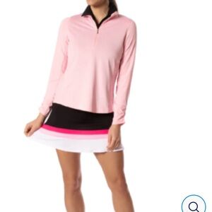 Women's Pink Long Sleeve Golf Top